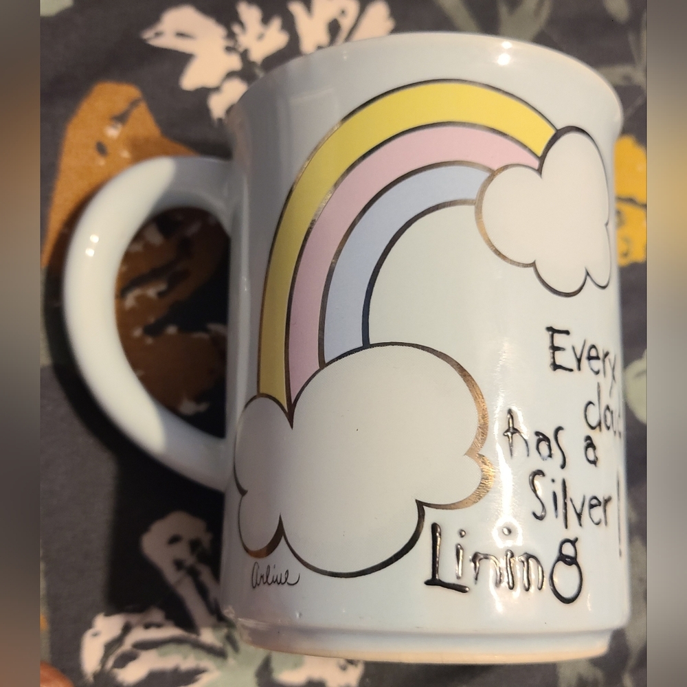 Message Mugs Vintage " Every cloud has a Silver Lining! " George Good